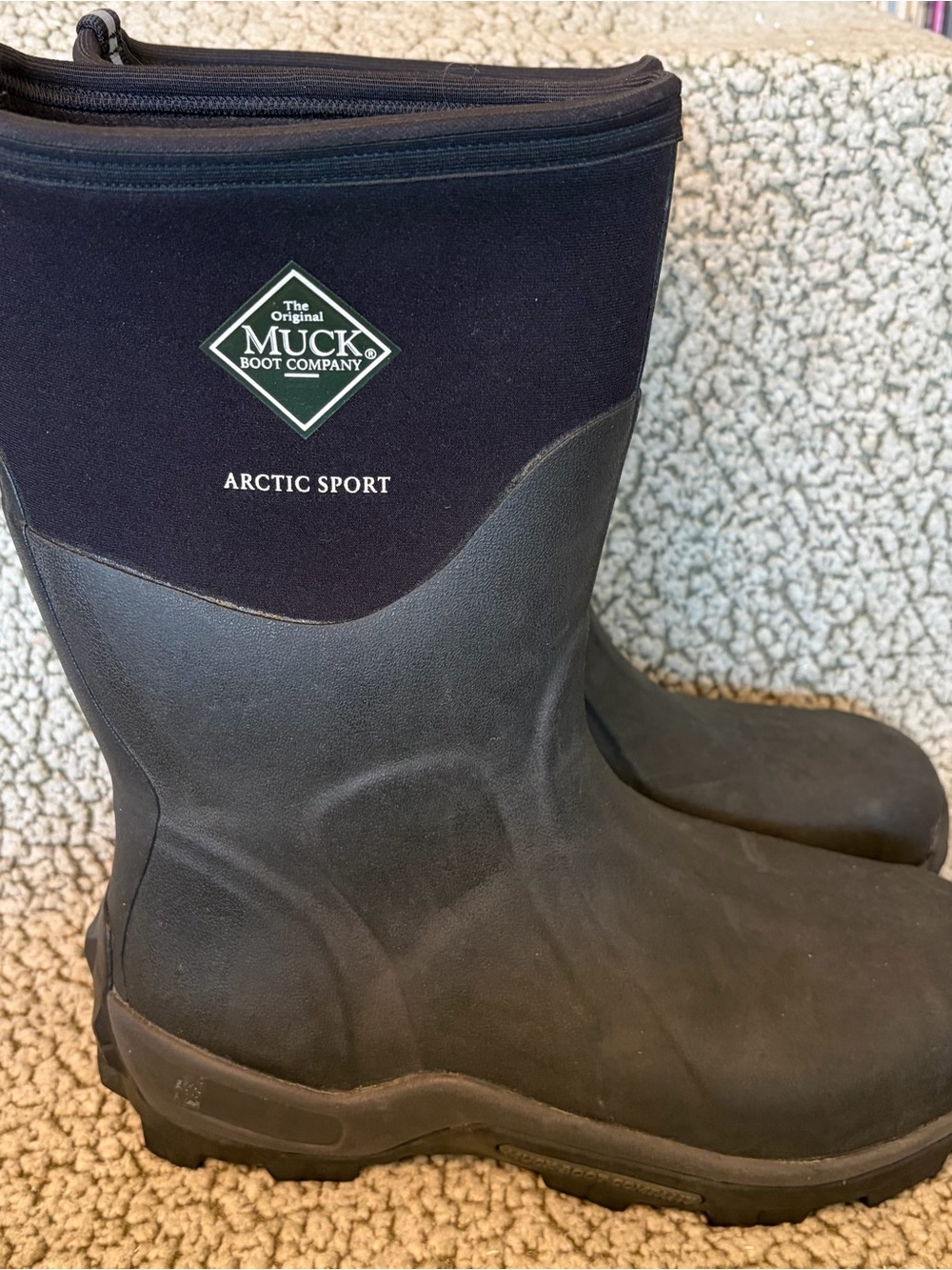 Muck Boot Arctic Sport Tall Hunting Boots Men's Black Waterproof Men 11 Wmn 12